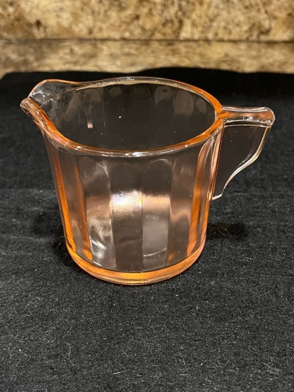 Vintage Jeanette Depression Glass pink Creamer paneled